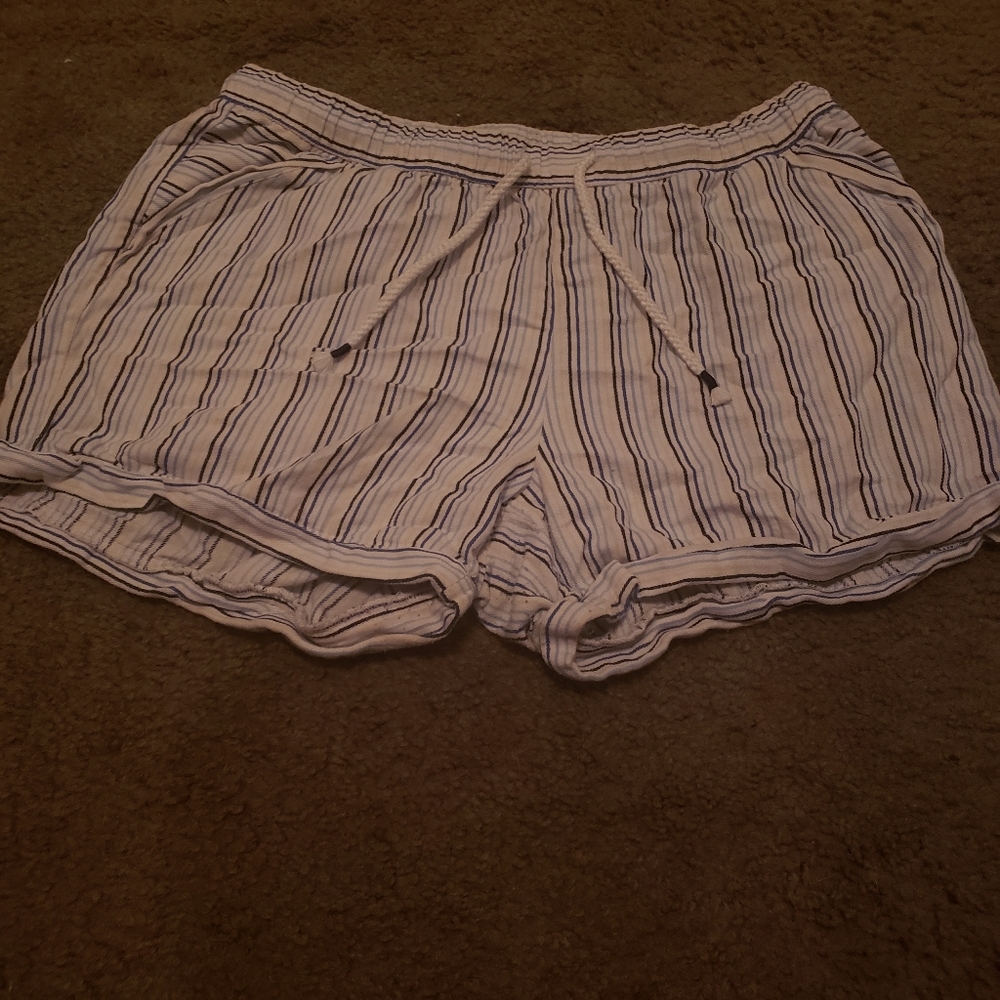 Drawstring Stripped Shorts